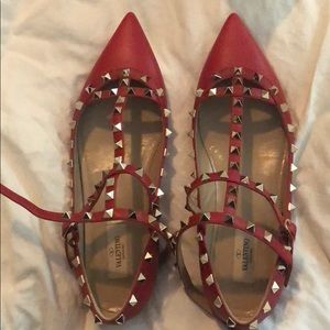 Valentino Rockstud Caged Flats Size 40